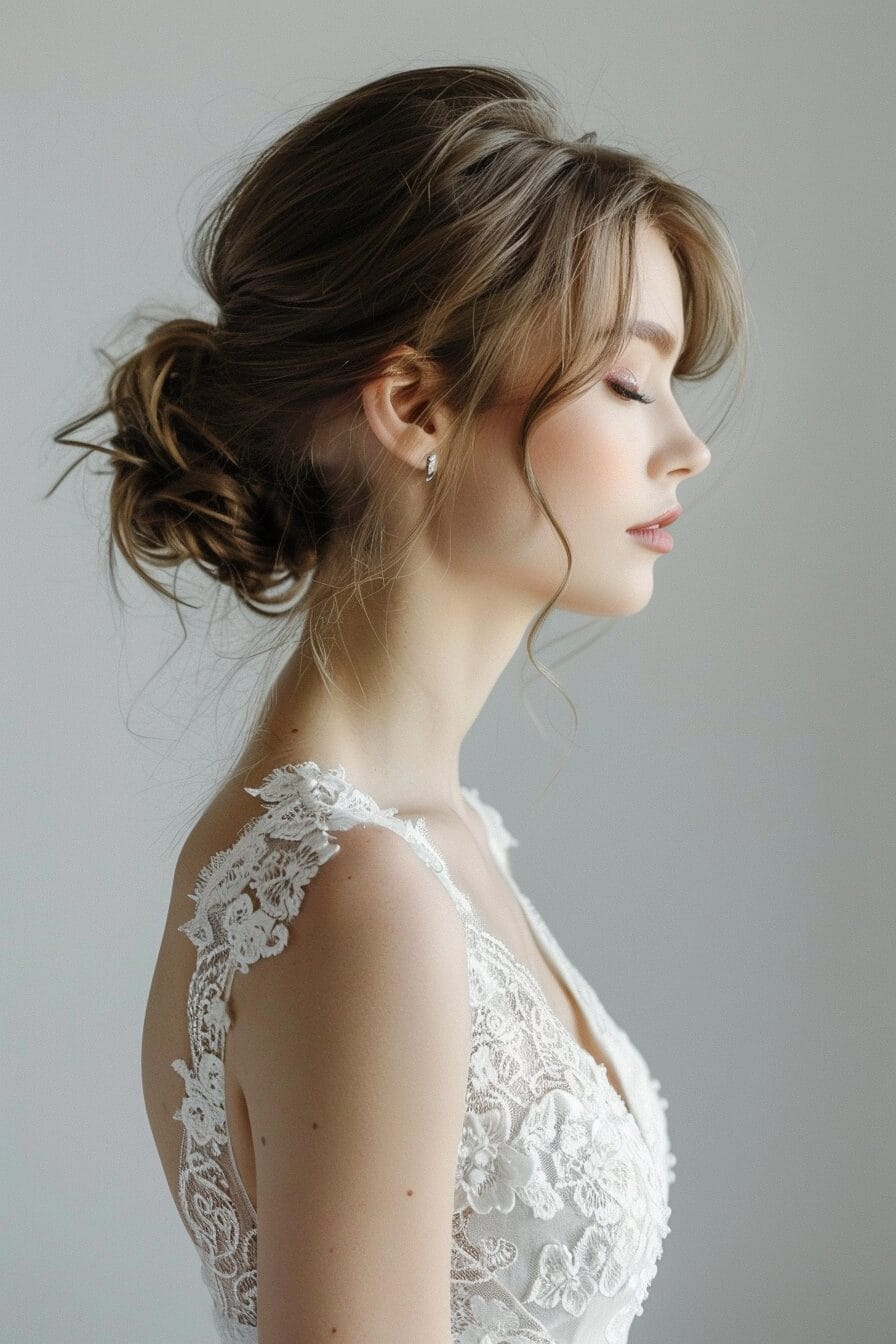 Weiche Hochsteckfrisur für Dreiecksform, elegant und ausgewogen