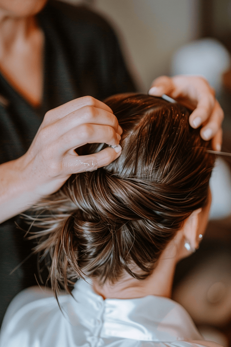 bestes Haarspray für Hochzeit Frisur ganztägiger Halt und Glanz
