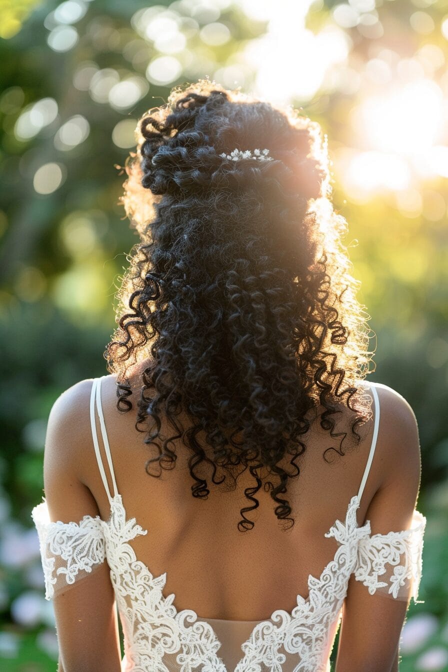 Loose curly bridal hairstyle losing shape in humidity, not long-lasting