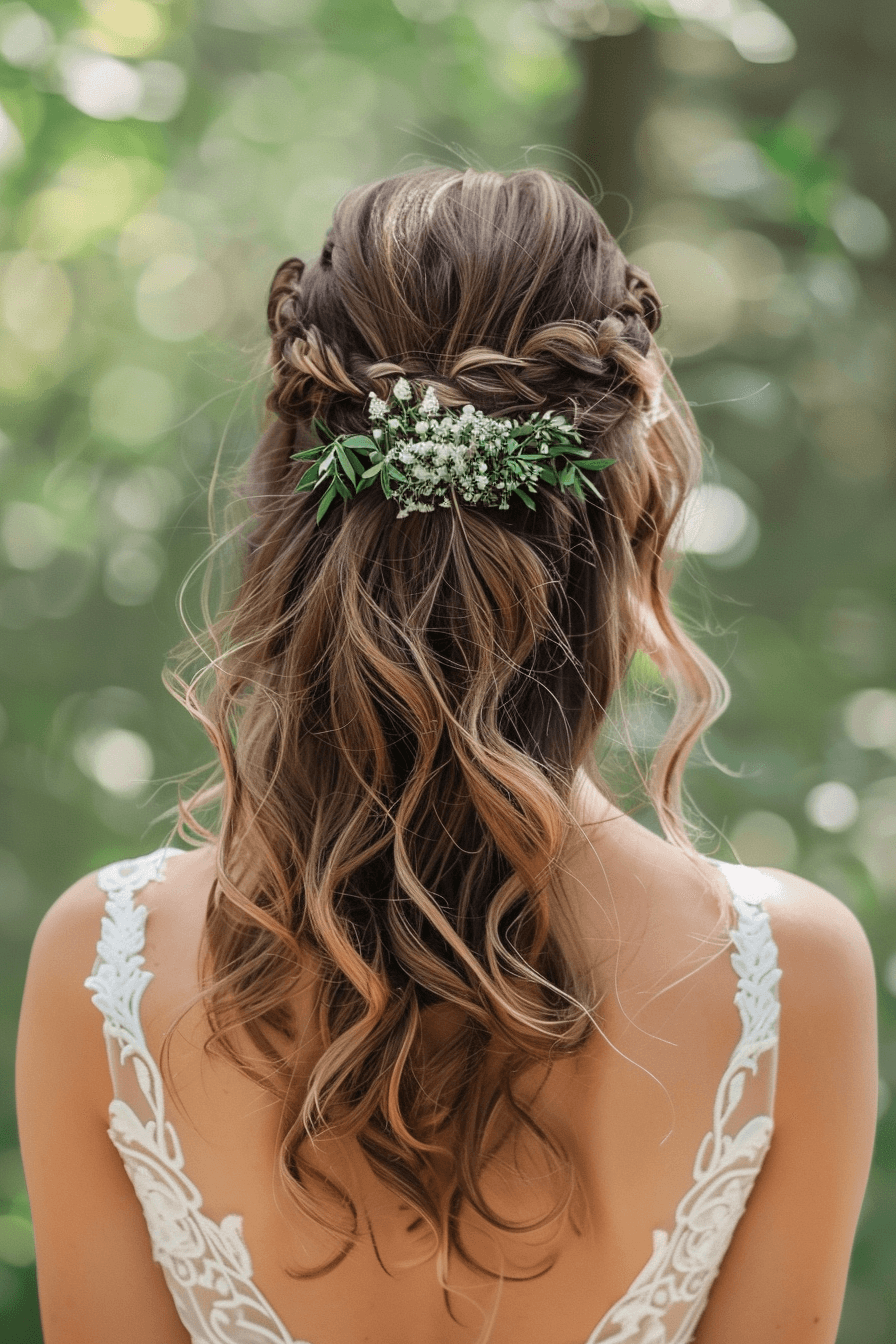 Structured low bun bridal hairstyle for thick hair, sleek and controlled finish