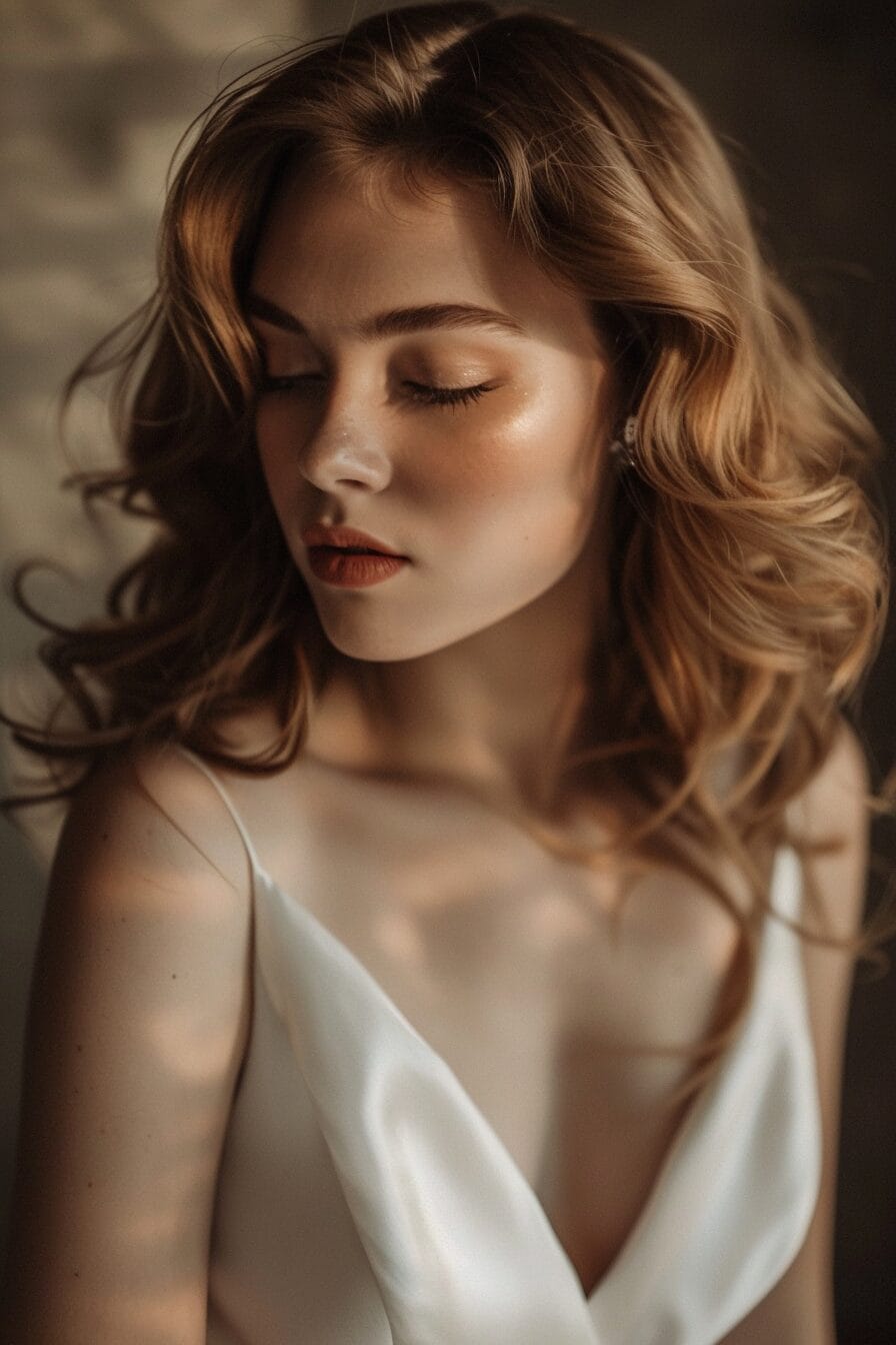 Bridal hairstyle not matching face shape, unbalanced overall look