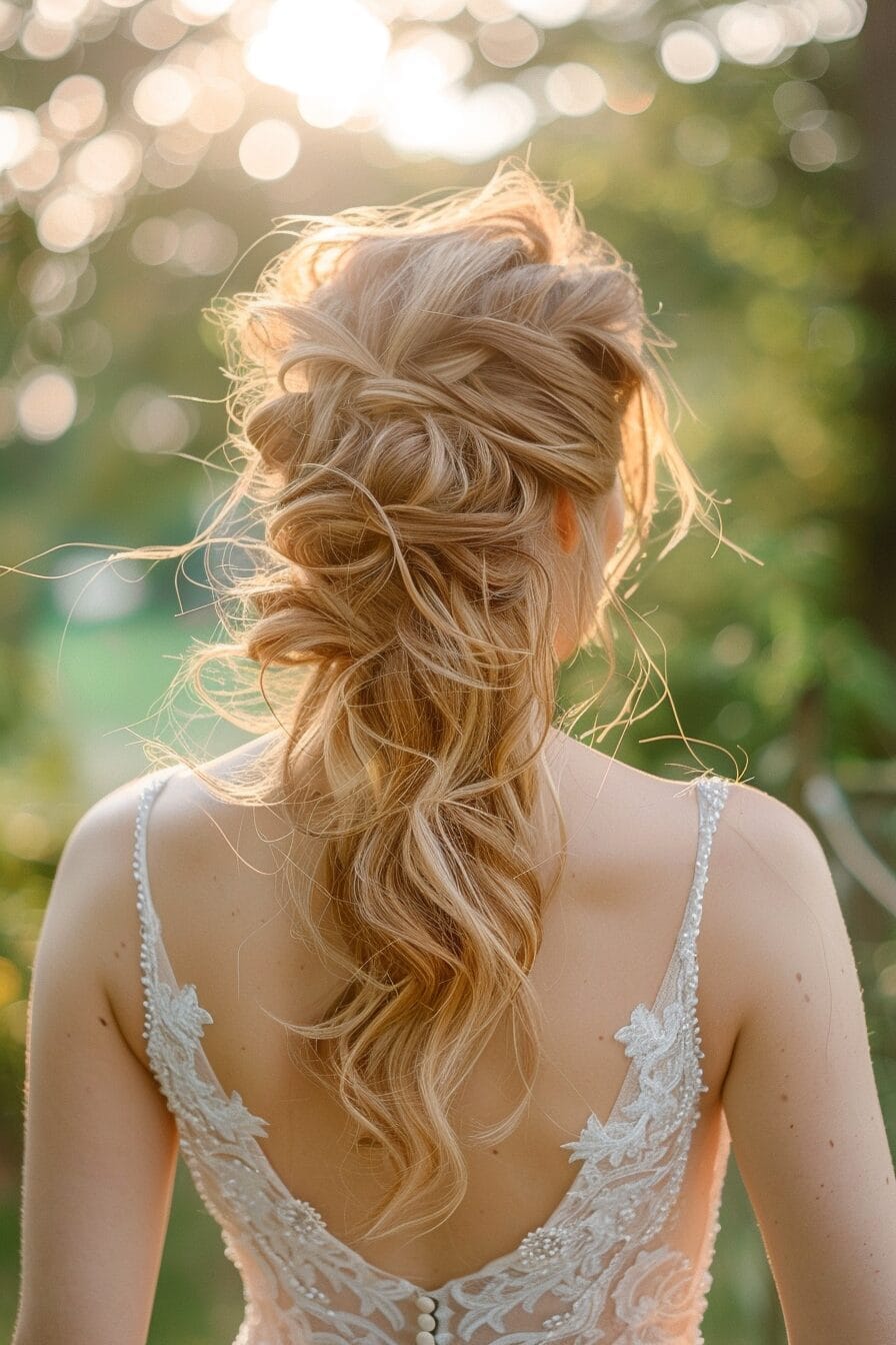 Wellen Brautfrisur für Dreiecksform, gibt dem oberen Gesicht mehr Breite