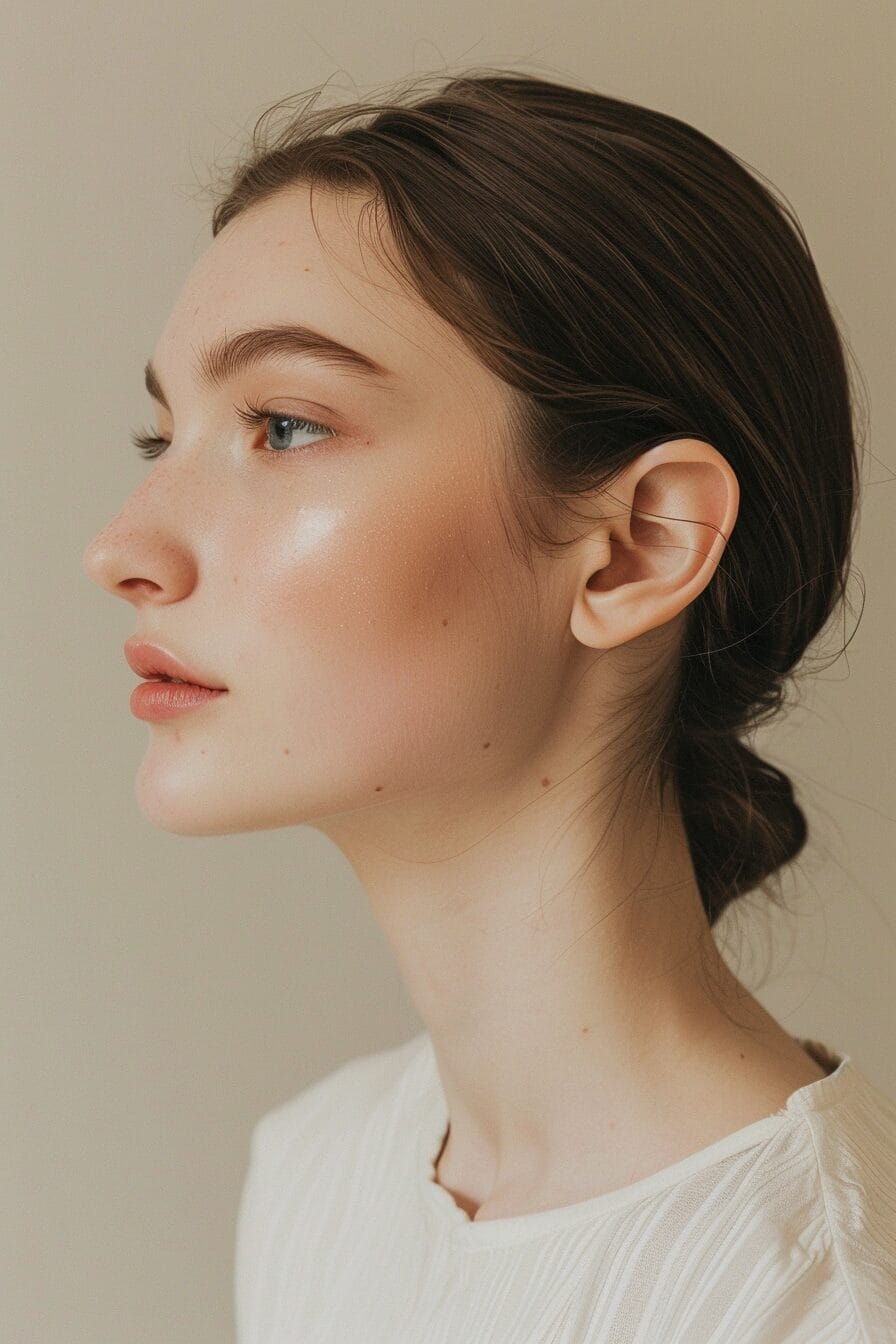 Romantische weiche Brautfrisur für umgekehrte Dreiecksform, ausgewogene Proportionen